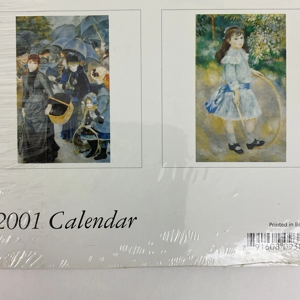 Vintage 2001 Pierre Auguste Renoir Impressionist Art Calendar